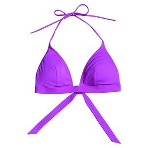 Victoria’s Secret Bikini‎ Top Women’s Size Medium Magenta Purple Pink Triangle